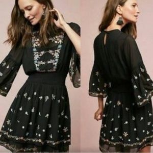 ANTHRO MAEVE 🗿 Floral Embroidered Dress - Size 14